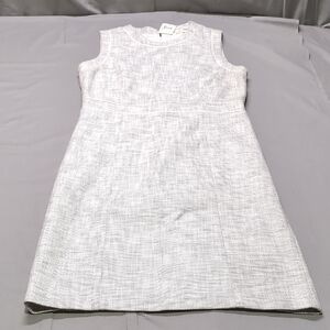 NWT Club Monaco Womens Cream Sheath Mini Dress Crew Neck Sleeveless Size 10